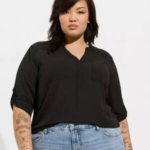 NWT Torrid Black Harper Top